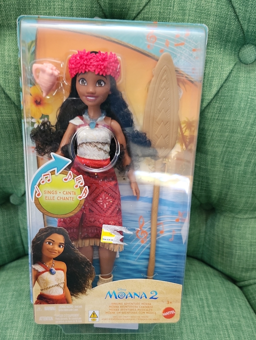 Disney Moana 2 Singing Adventure Moana Doll - Red Outfit